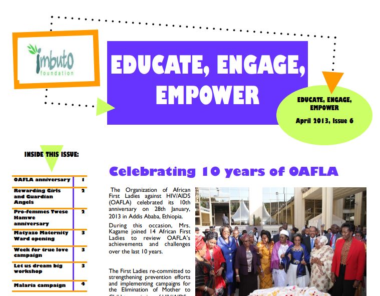 April 2013 Newsletter - Celebrating 10 years of OAFLA